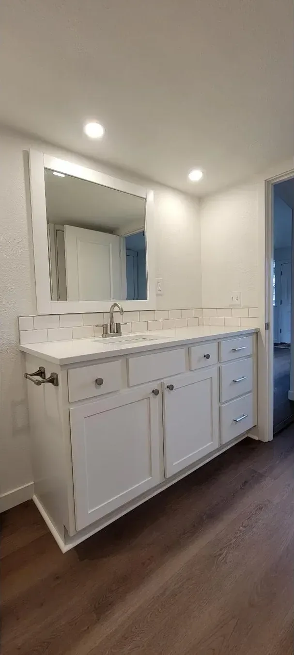 Done: Main bathroom vanity, second angle.