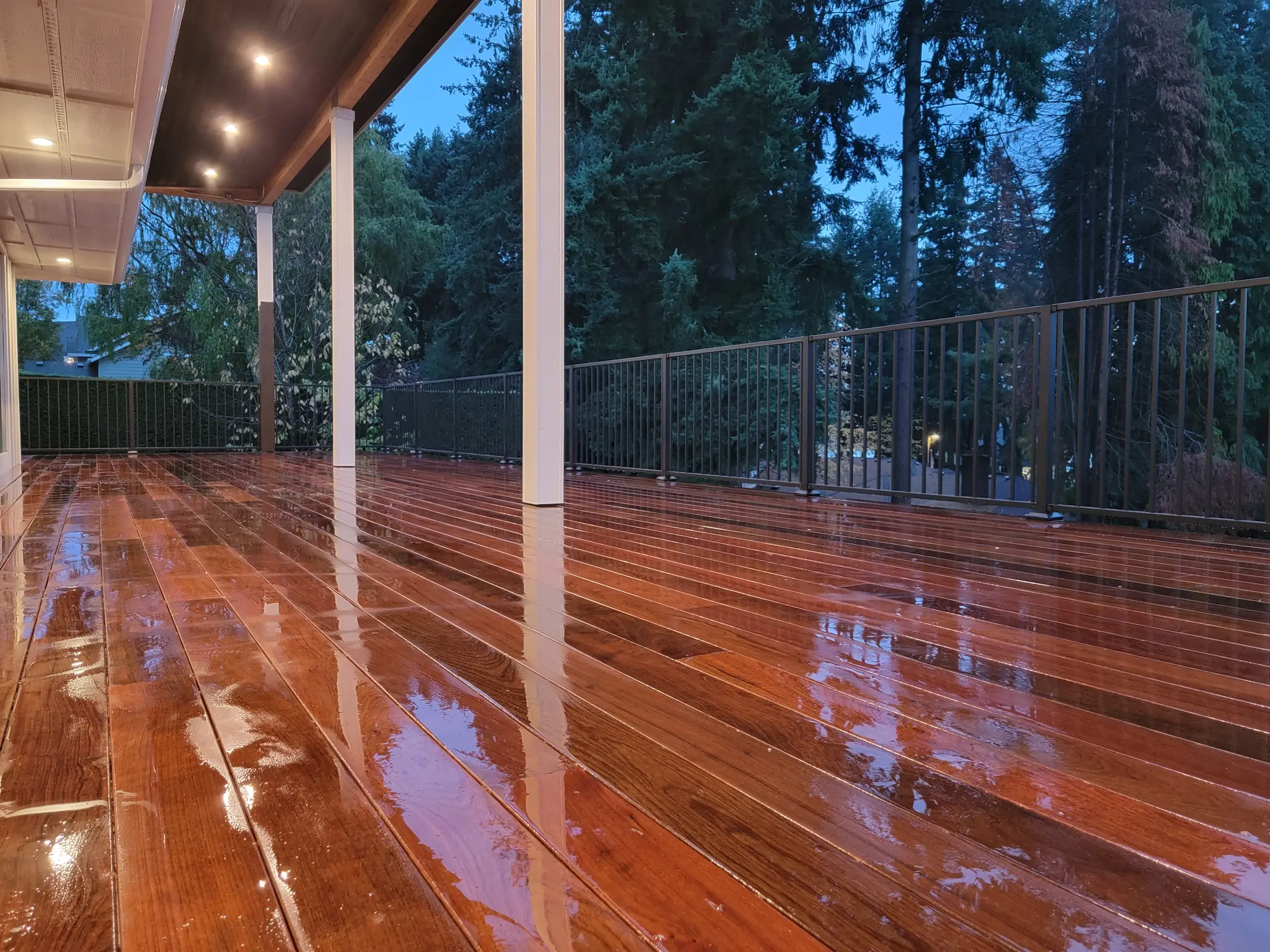 CRM Services project photo — deck dusk