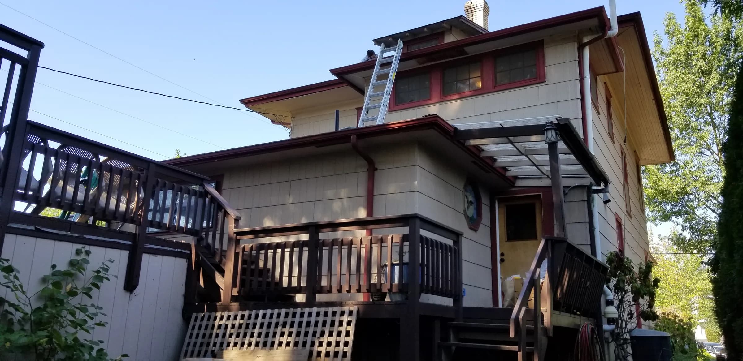 Before: Back deck and elevation before