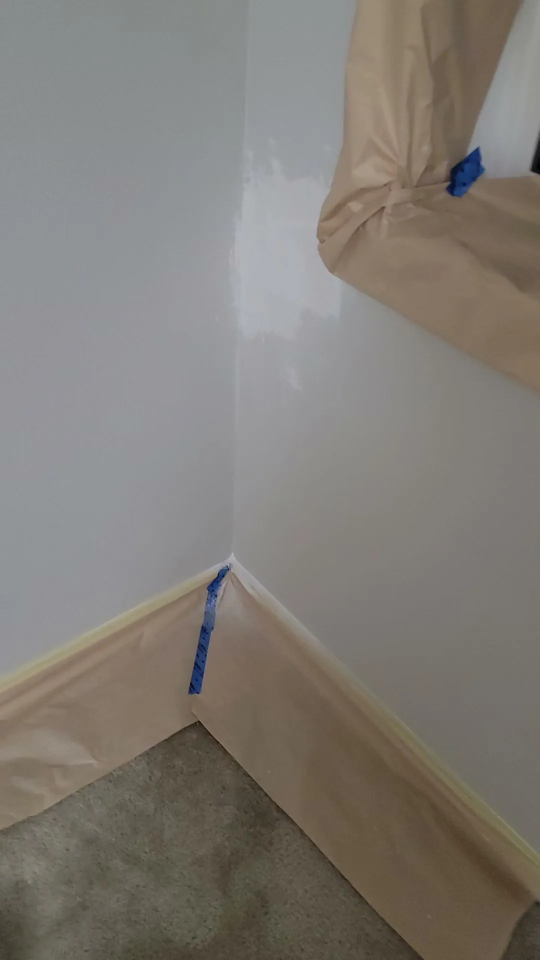 Repair: Corner coats feathered out